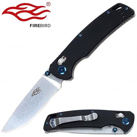 Firebird Messer F7542 Grifffarbe: Schwarz - Klingenlänge: 8,9 cm - Verschlussart: G-Lock - Klingenstahl: 440C rostfreier Edel