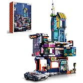 iambrick Cyber-Punk House Building Set for Adult, City Repair Station Model | 2098 PCS Futuristic Neon City Construction Toy, Modular Architecture Kit for Sci-fi Lovers Collection Display