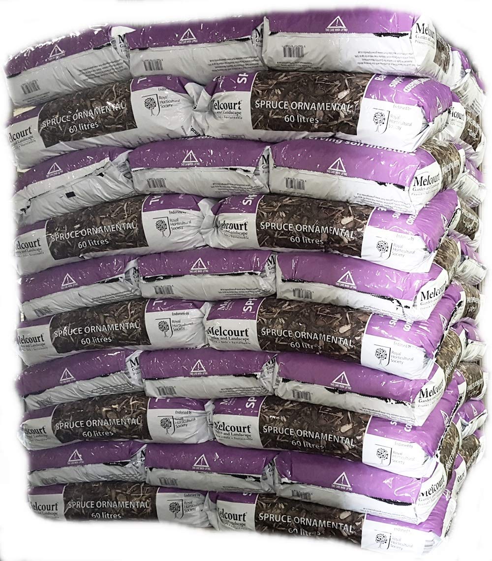 Melcourts Spruce Ornamanetal Bark Mulch - new 60l pack size!