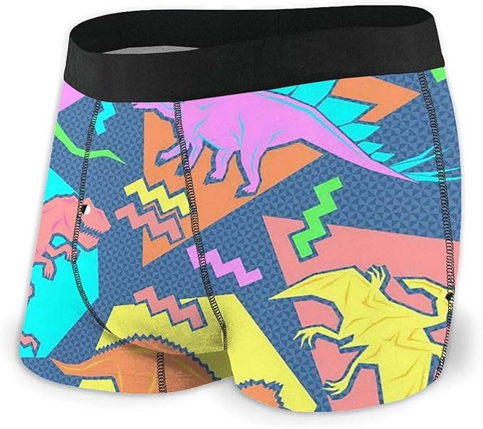 Boxer Briefs For Men Cute Dinosaur Breathable Boxers With Waistband