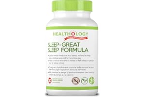 Healthology Sleep-Great – Promotes Falling & Staying Asleep, Deep Restorative Sleep – 30 Veg Capsules – Vegan, Gluten-Free, N