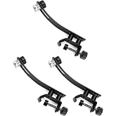 QWORK Drum Microphone Shockproof Clip, 3 Pcs Metal Mic Set Clamp, Adjustable C-Clamp Rim Mount, for 3/8"-16 and 5/8"-27 threaded stands