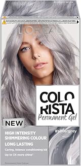 L'Oréal Colorista Permanent Gel Hair Dye Silver Grey Long-Lasting Shine