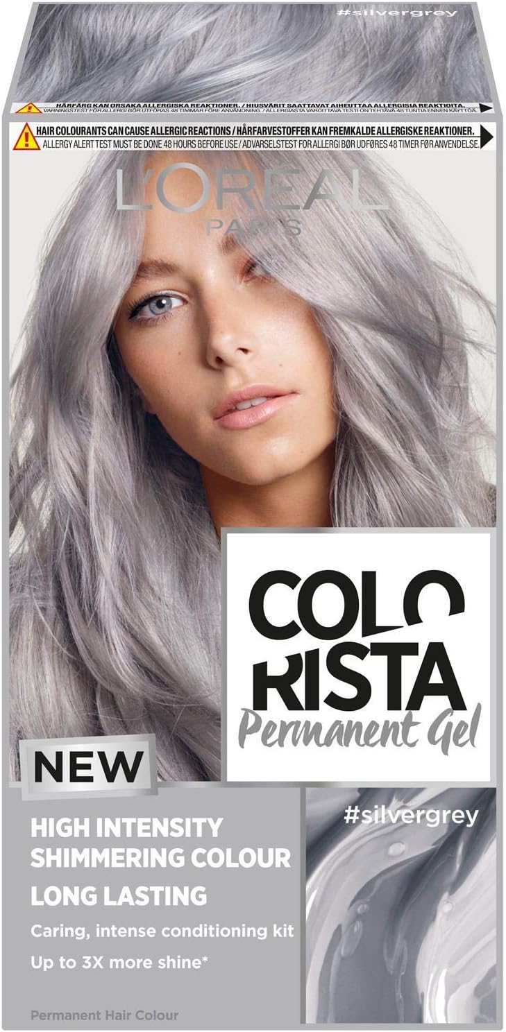 L'Oréal Colorista Permanent Gel Hair Dye Silver Grey Long-Lasting Shine