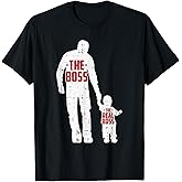 The Boss The Real Boss Fathers Day Dad Son Daughter Matching T-Shirt Small
