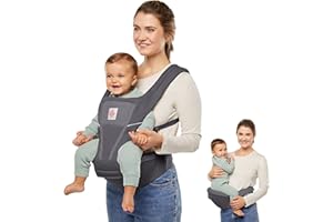 Ergobaby Alta Hip Seat Baby Carrier for Babies and Toddlers 4-48 Months (12-45 lbs) - 3-Position Convertible Ergonomic Baby C