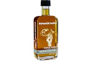 Runamok Pecan Wood Smoked Maple Syrup Organic - Authentic & Real Vermont Maple Syrup | Pure Strong Flavor | Great for BBQ, Broiled Salmon, Vinaigrettes & Cocktails | 8.45 Fl Oz (250mL)
