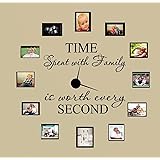 TIME SPENT WITH FAMILY WITH WORTH EVERY SECOND #3, WALL DECAL, HOME DECOR 6