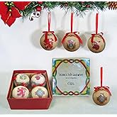 Royal Tara Scottish Emblem Christmas Baubles Set of 4