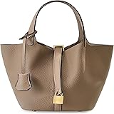 Women Genuine Leather Bucket Bag Fashion Lock