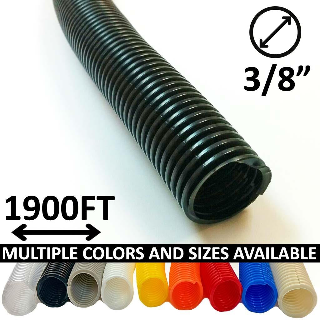 ワイヤールーム 色付き 分割型 柔軟チューブ 100フィート 0 375 Inch Diameter 1900 Feet Wl Bk 0375 1900 B002cjaweq 0 375 1900ft ブラック Www Pgrhonduras Gob Hn