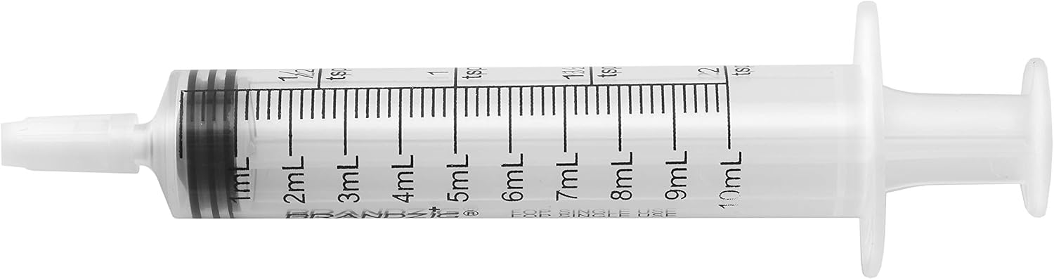10ml Oral Syringe with Cap (100 Pack) | Oral Dispenser Without Needle, Luer Slip Tip | Individually Wrapped Medicine Dropper for Infants & Pets: Health & Personal Care