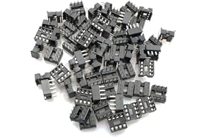 Tegg 8 Pin IC Socket 60 PCS 8 Pin DIP IC Socket Adaptor Solder Type