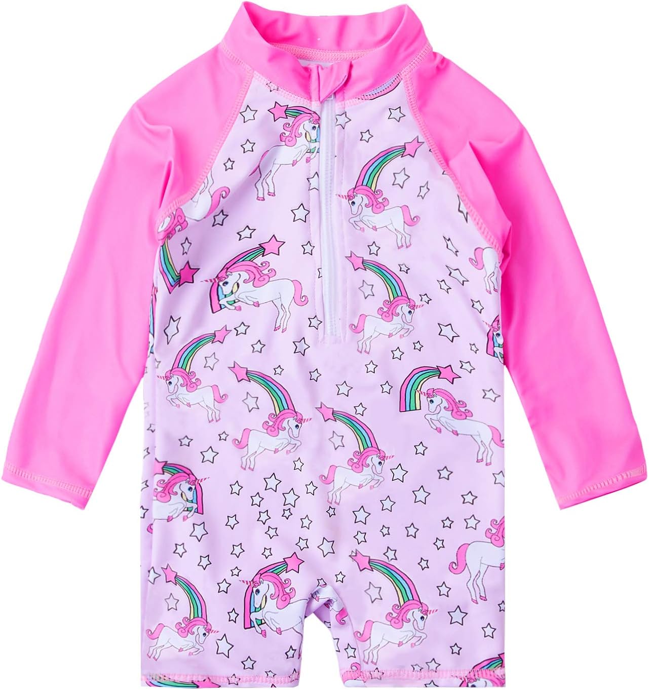 Baby Toddler Boys Girls Swimsuit UPF 50+ Rashguard Swimwear One-Piece Long Sleeve Bathing Suits 6-36 Months