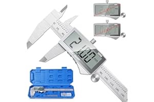 Digital Vernier Calipers, Preciva 6 inch Caliper Measuring Tool Large LCD Screen Stainless Steel Electronic Micrometer with F