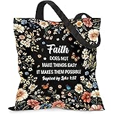Ialtsidws Aesthetic Canvas Tote Bag for Women - with Magnetic Snap Closure & Zipper Inner Pocket Reusable Bag for Shopping