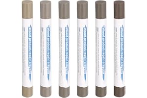 HARFINGTON Wood Filler Sticks 6 Colors Wooden Wax Touch Up Furniture Repair Crayons for Medium Gray, Tech Gray, Medium Brown 