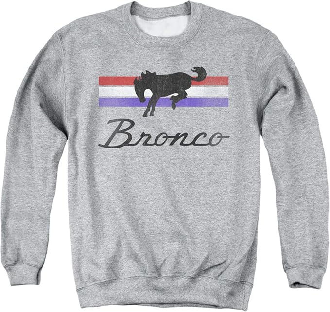 Amazon.com: Ford Bronco Bronco Stripes Unisex Adult Crewneck Sweatshirt 