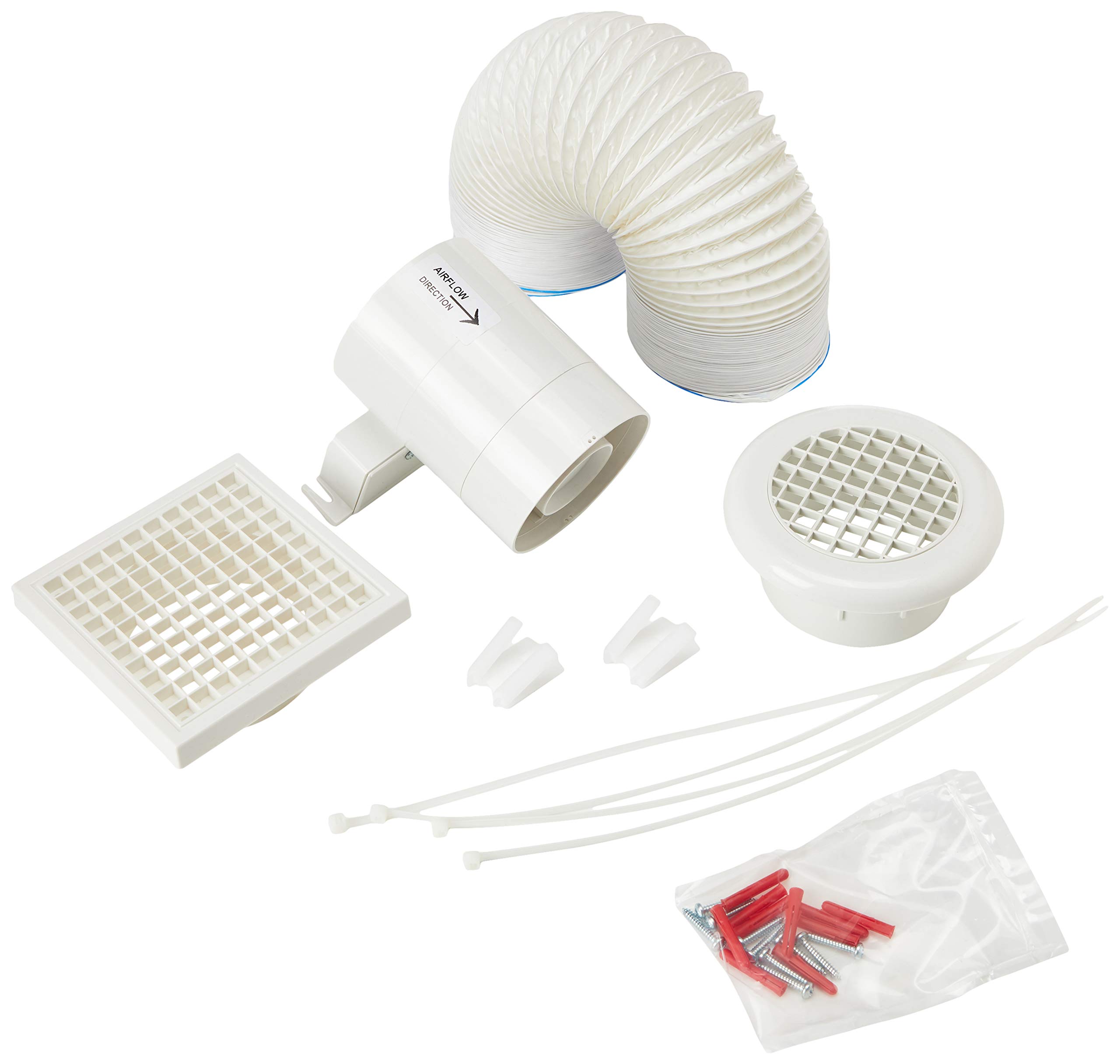 Primeline Manrose PEF4321 in-Line Extractor Fan with Timer 100mm / 4 Inch