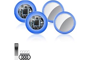 TUKIO 2025 New [Apple MFi Certified] (iOS Only) Air Tracker Tag-4 Pack, Bluetooth Tracker for Apple Find My, Replaceable Battery, Key Finder and Item Locator Smart Tag for Keys, Bags, Luggage, Pets, (Blue)