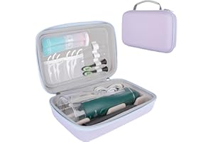 SMYV Water Flosser Travel Case, Portable Dental Oral Irrigator Travel Organizer, Hard Eva Storage Bag for Flosser, Electric Toothbrush, Toothpaset and Irrigator Accessories (Case Only) - Purple