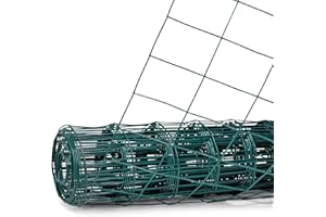 Fencer Wire 16 Gauge Green Vinyl Coated Welded Wire Mesh Size 2 inch X 3 inch