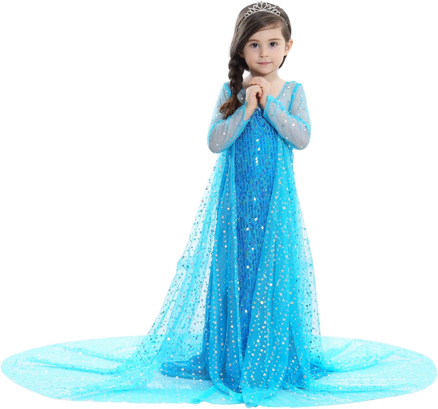 Kasual Halloween Princess Dress,Size 3T to 8 for Age 3-8 Years Old
