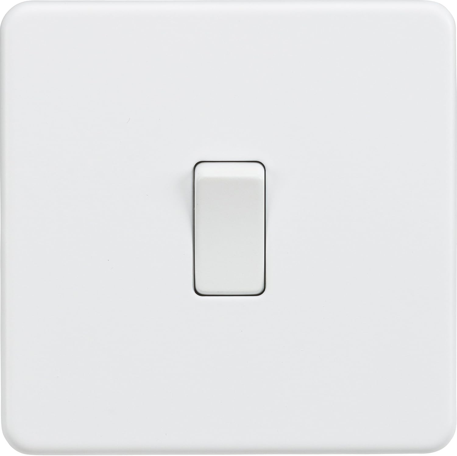 Knightsbridge SF2000MW Screwless 10A 1G 2 Way Light Switch White, 230 V, Matt White