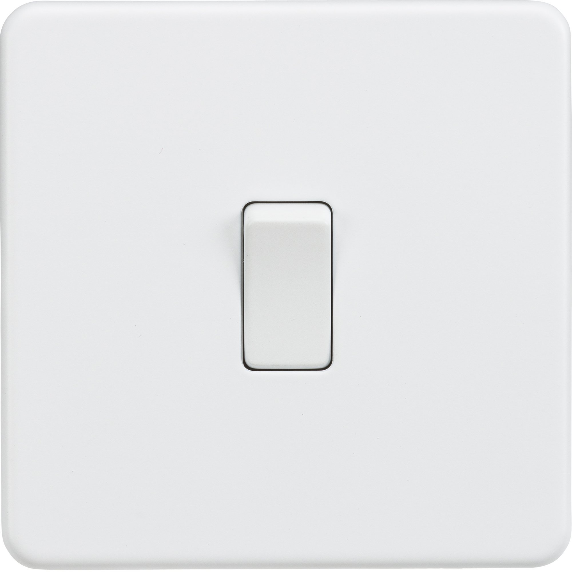 Knightsbridge SF2000MW Screwless 10A 1G 2 Way Light Switch White, 230 V