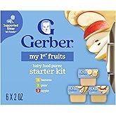 Gerber Stage 1 My 1st Fruits Banana Pear Apple, 2 Oz, 12 Pack | Stage 1 starter kit fruit puree; banana pear apple; 12 x 2 oz tubs
