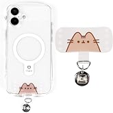 iFace Pusheen the Cat Tether Tab Phone Strap Charm Ring Lanyard Holder &ndash; Universal Smartphone Strap Tab for iPhone 16/15 / 14/13 and Samsung Galaxy
