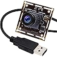ELP USB Camera Low Light 2MP 1080P Sony IMX323 Sensor USB Camera Module with Microphone,2.1mm Wide Angle Lens Embedded Webcam Board,0.01Lux H.264 High Speed Industrial USB Computer Camera for Laptop