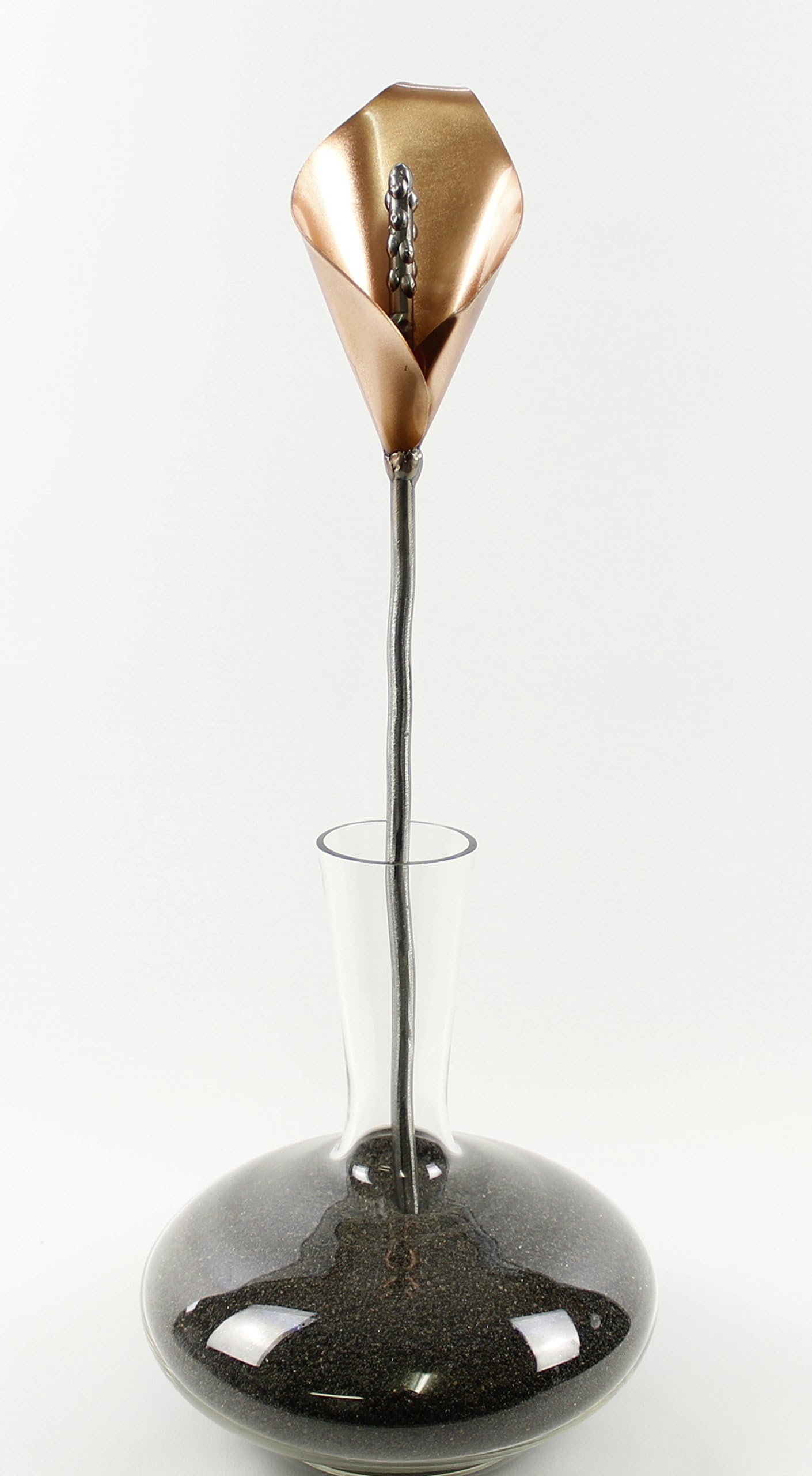 7th Anniversary copper Calla Lily, handcrafted by Art Of Metal