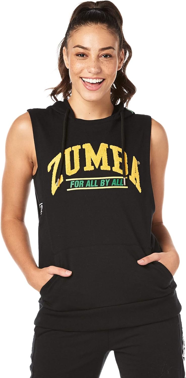 zumba sleeveless hoodie
