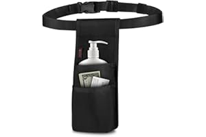 SITHON Professional Massage Bottle Bag for 1 Bottle, Lotion Oil Waist Holder Organizer, Massage Therapist Holster with Adjust