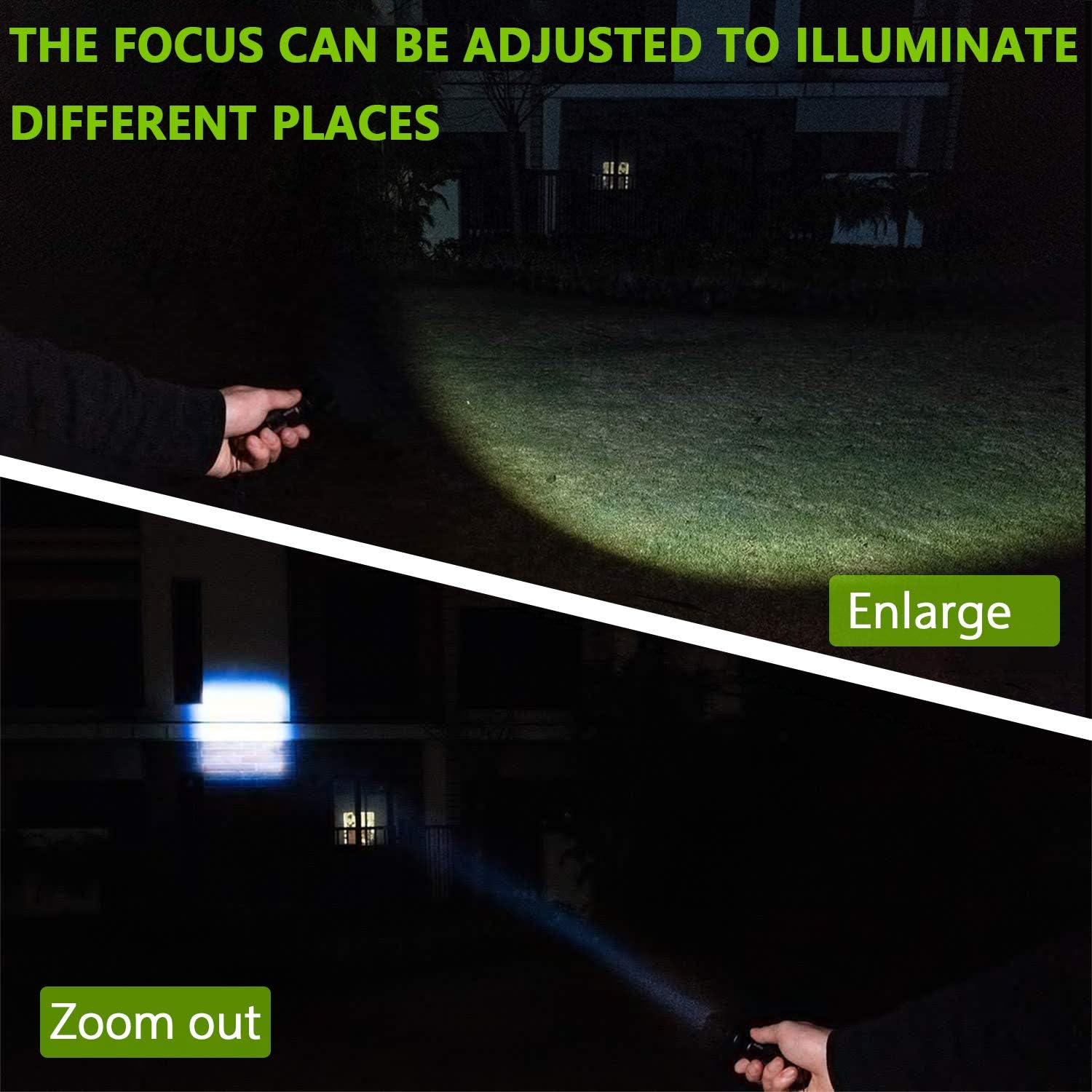 High Lumens LED Rechargeable Tactical Flashlights with Holster (18650 Battery and USB Cable)-7000 Lumen Super Bright, IPX6 Waterproof, 5 Zoomable Lighting-Best Camping, Emergency, Handheld Flashlights - - 