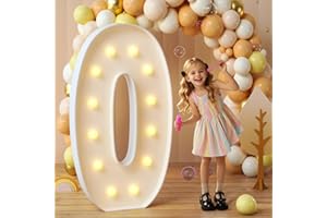 imprsv Marquee Light Up Mosaic Letters - 4FT for Baby Shower, Engagement, Graduation Party Decor - Large Letters - O (Need to Assemble)