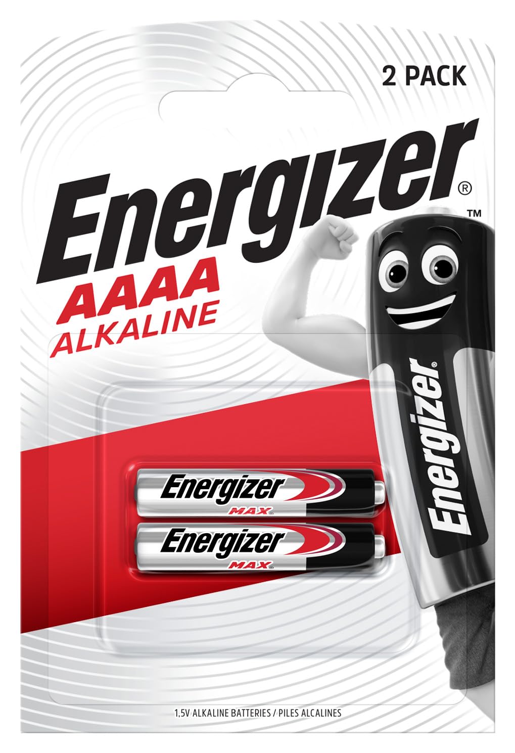 Energizer AAAA Batteries (2 Pack) - E96 Battery Type - Zero Mercury, Alkaline Power - Microsoft Surface Pro Stylus, Penlights, Mini Flashlights, Calculators, Glucose and Blood Pressure Monitors