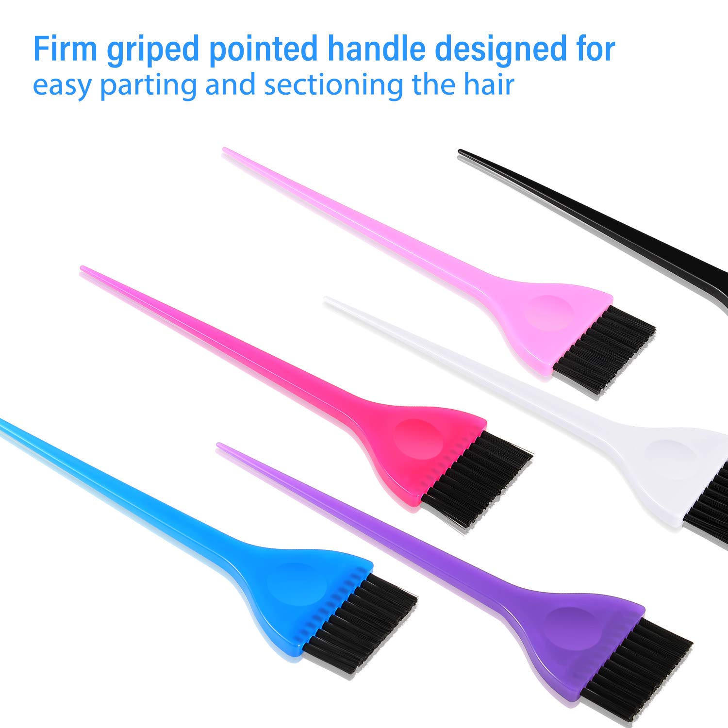 6 Pieces Hair Dye Color Brush Set, Hair Color Tool Kit Coloring Brushes Dye Applicator Hair Salon Tools for Students Women Salon Use Home DIY Dyeing, 6 Colors : Beauty