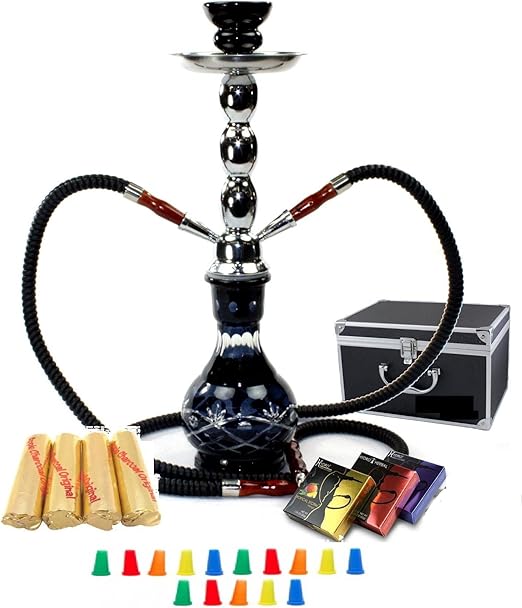 Zebra Smoke Starter Series 18" 2 Hose Hookah Combo Kit Set