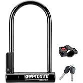 Kryptonite Keeper Standard Bike U-Lock, 12mm Hardened Steel Bicycle Lock | Heavy Duty Anti-Theft Shackle, Sold Secure Silver Rating, Includes Mounting Bracket and 2 Stainless Steel Ergonomic Keys