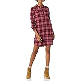 Goodthreads womens Brushed Flannel Long-Sleeve Relaxed-Fit Popover Shirt Dress