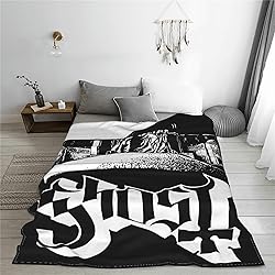 Slfkrog Ghost Flannel Throw Blanket for Couch and