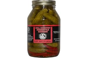 BLUEBONNET CREEK FARMS Texas Hill Country Hot Dill pickles 32oz