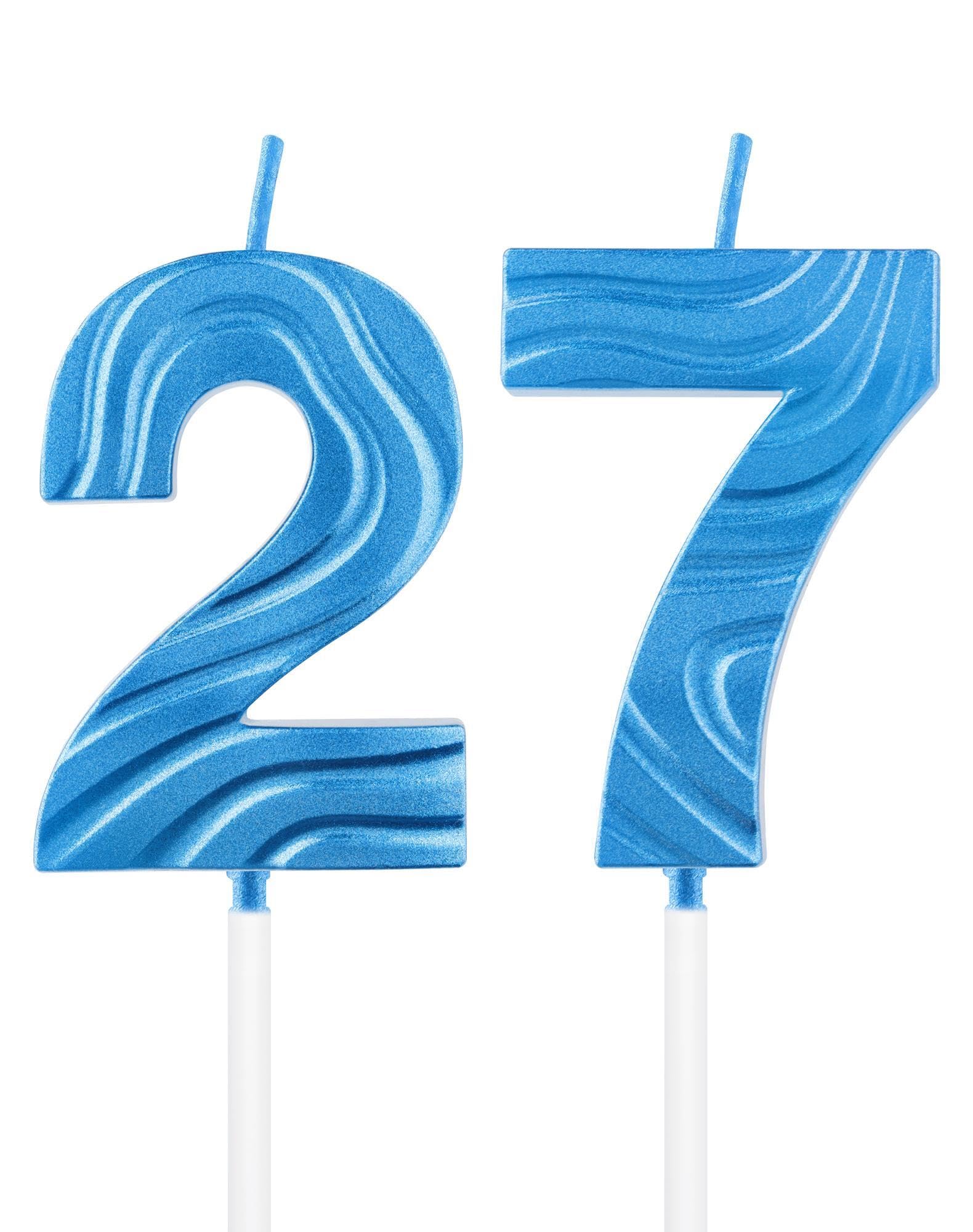 Photo 1 of iNINGER PINK Number Candles,Number 27 Birthday Candle,PINK 27th Birthday Candle,Deep PINK Cake Topper Decorations for Graduation Ceremony Night PINK Birthday Anniversary Celebration Supplies