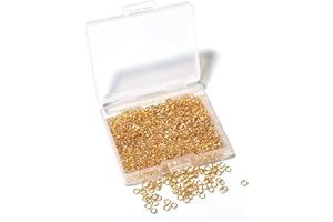 CHUYAU 1000 Pcs 3mm Open Jump Rings Gold Plated Jump Rings for Jewelry Making Iron Made Jump Rings Bulk for DIY Craft Earring Necklace Bracelet Pendant Choker Jewelry Making Findings