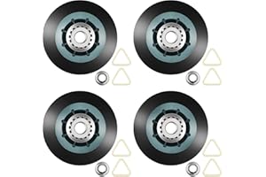 AREMAE WPW10314173 W10314173 Dryer Drum Support Roller Kit Dryer Drum Rollers Replaces W10314171 8536973 8536974 AP6019303 PS11752609 Suitable for maytag kenmore whirlpool kitchenaid Dryers-4PCS