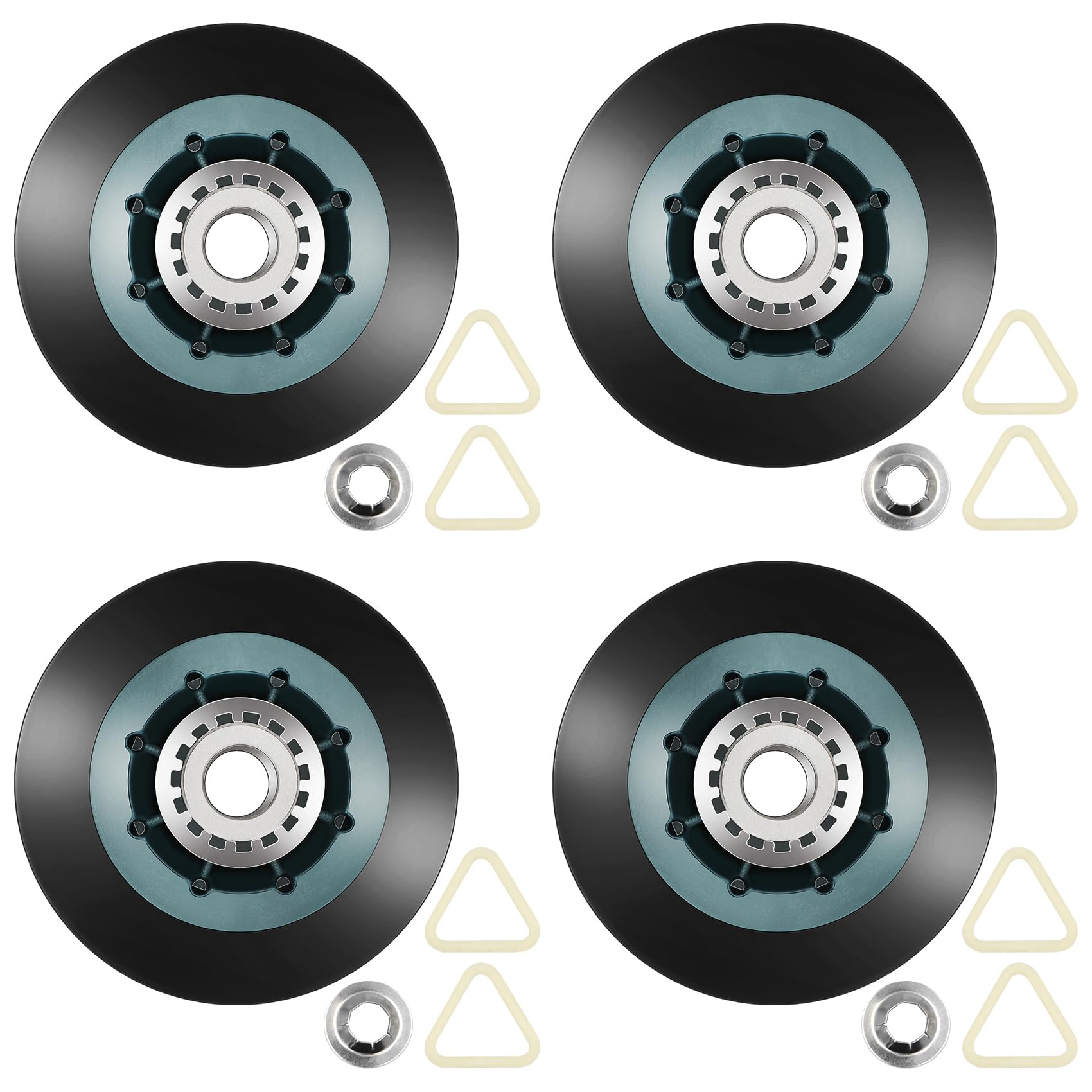 thumbnail interactive-video image 1 of Scaroo W10314173 Dryer Drum Support Roller Kit, 4-Pack, Replaces W10314171 3396802, New 1 of 6