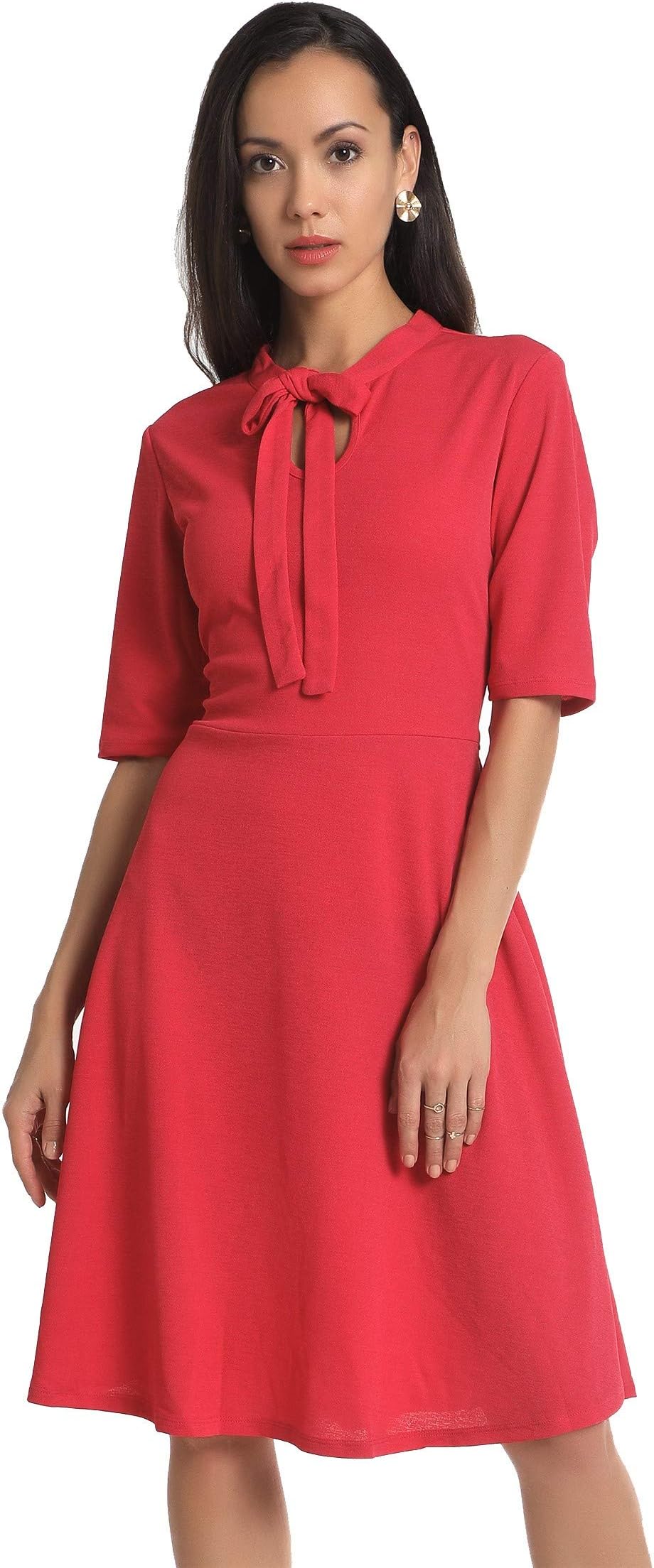 Women's A-line Knee-Long Dress
