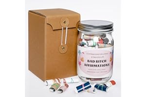 MSEHKM 70 Positive Messages in a jar Funny Affirmation Jar Mental Health Reminders Inspirational/Positive Quotes Jar Gifts for Women BFF Unique Birthday Gift Wife Sister Friends